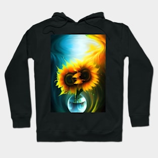 EYECATCHING SUNFLOWERS IN A VASE Hoodie